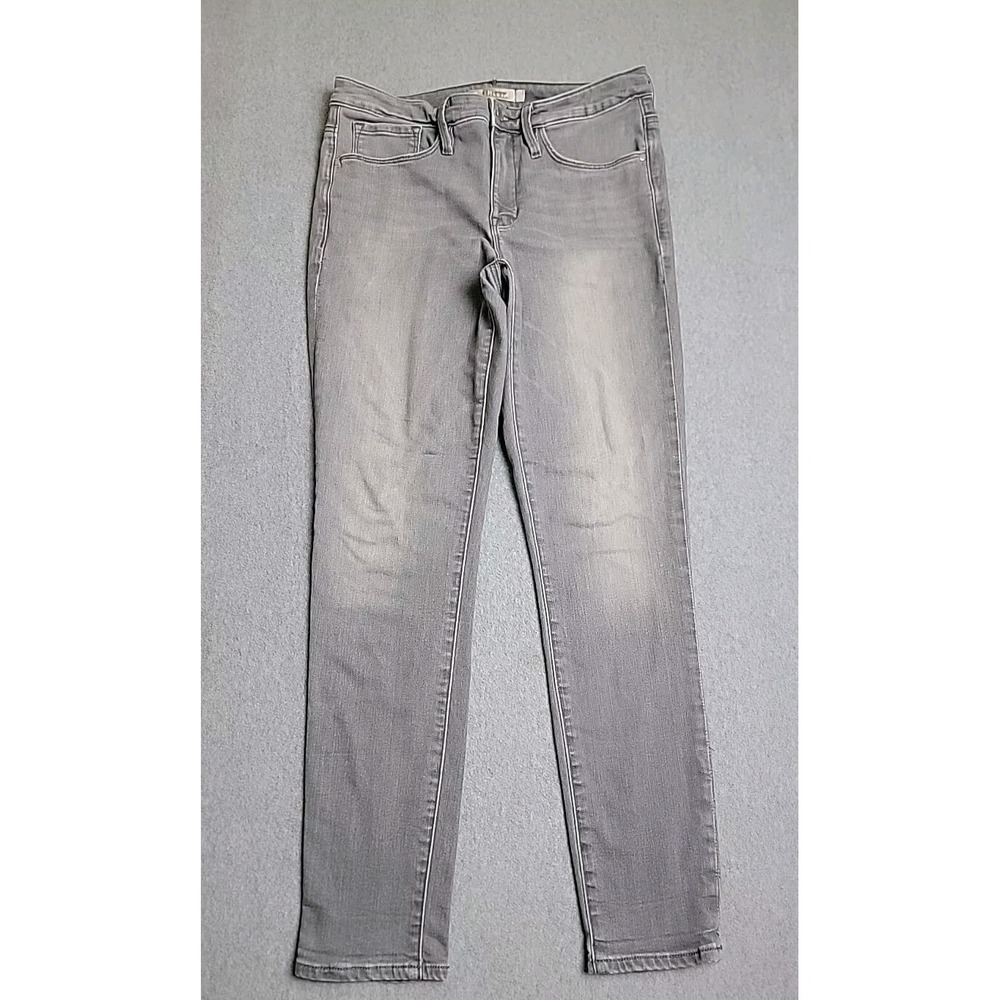 Athleta Sculpt Tight Skinny Jeans Womens 12 Gray Faded Stretch Denim Pants